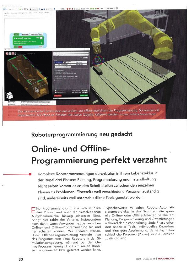 Cover Mechatronik FA Online-Offline-Programmierung 11_2020
