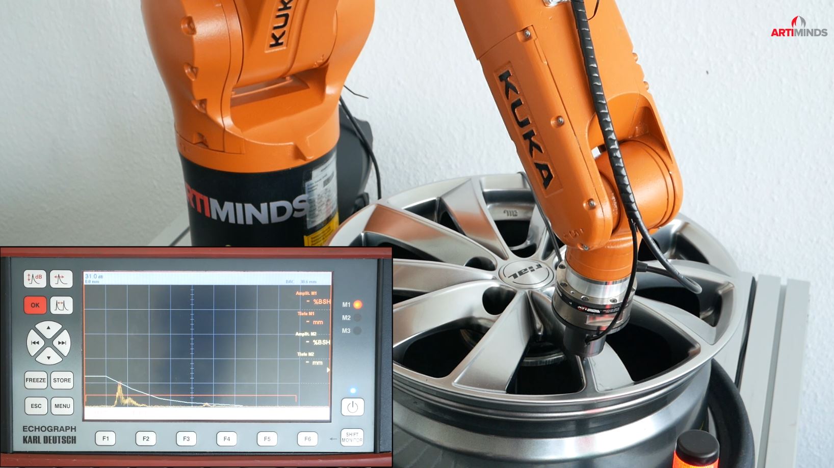 Screenshot-Prufung-mit-Ausschlag-auf-Echograph