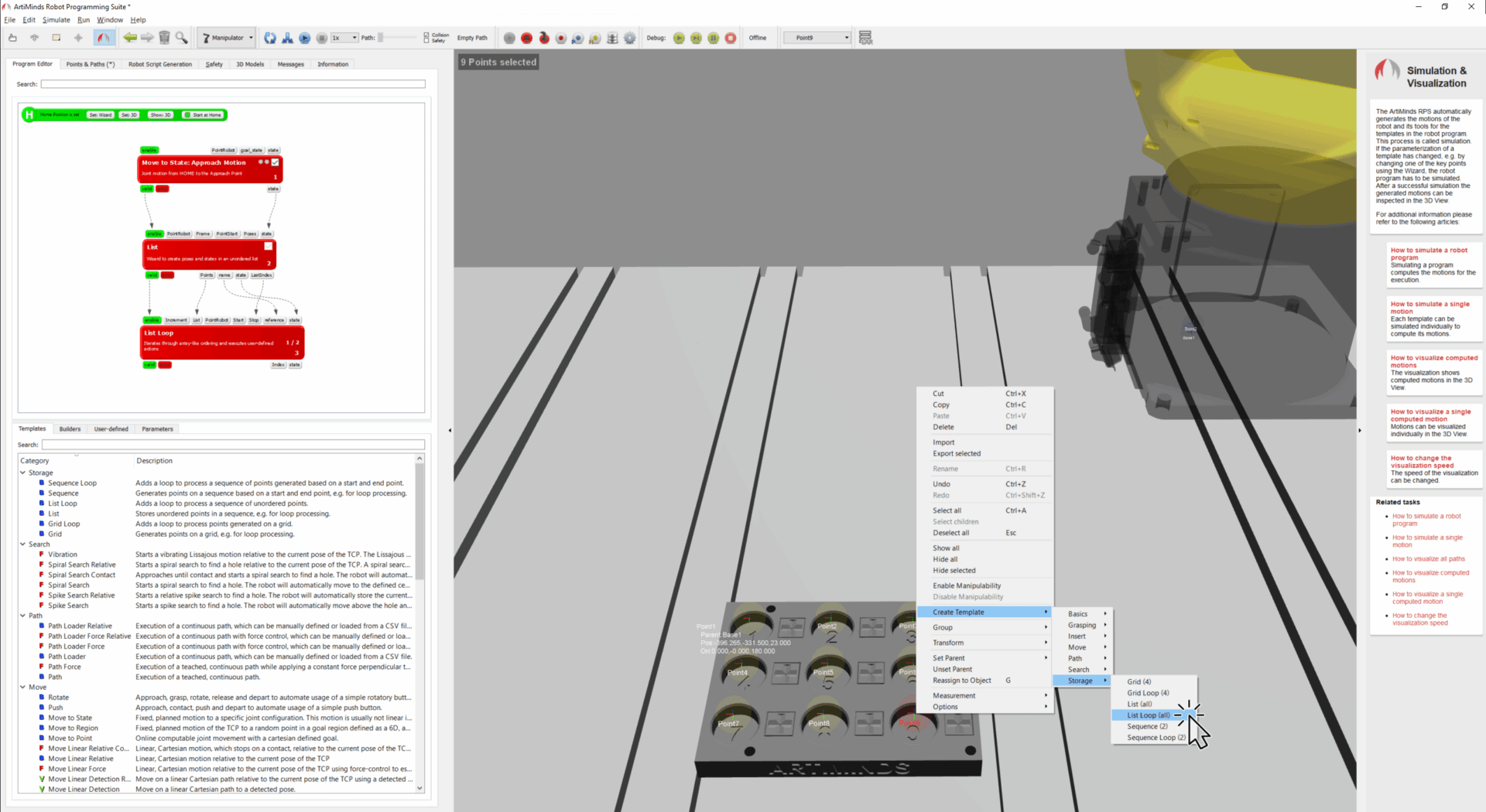 ArtiMinds Robotics-Programming via Lists and CSV Data