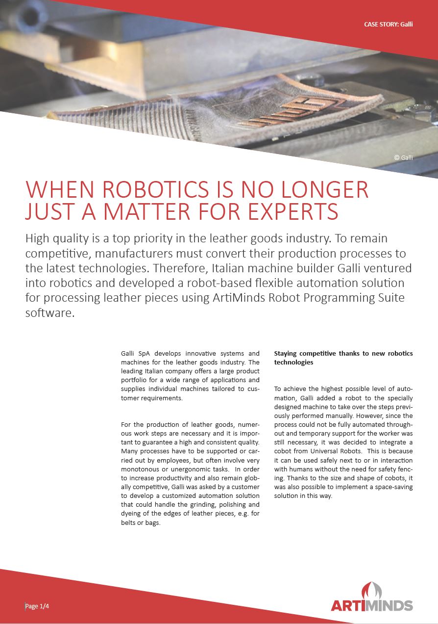 ArtiMinds Casestory: When robotics is no longer just a matter for experts