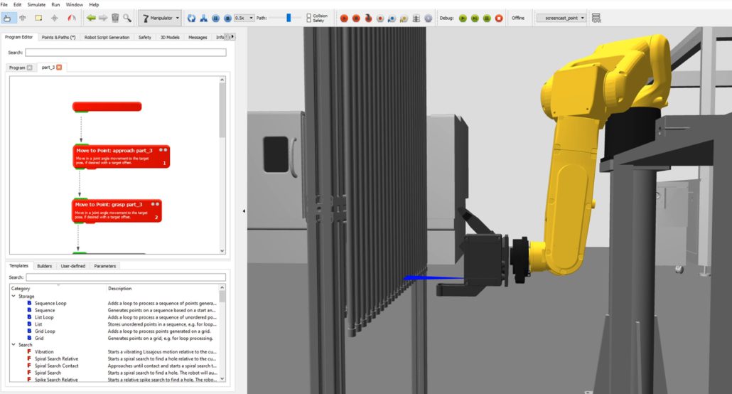ArtiMinds Robotics - cable assembly with robots and laser scanner
